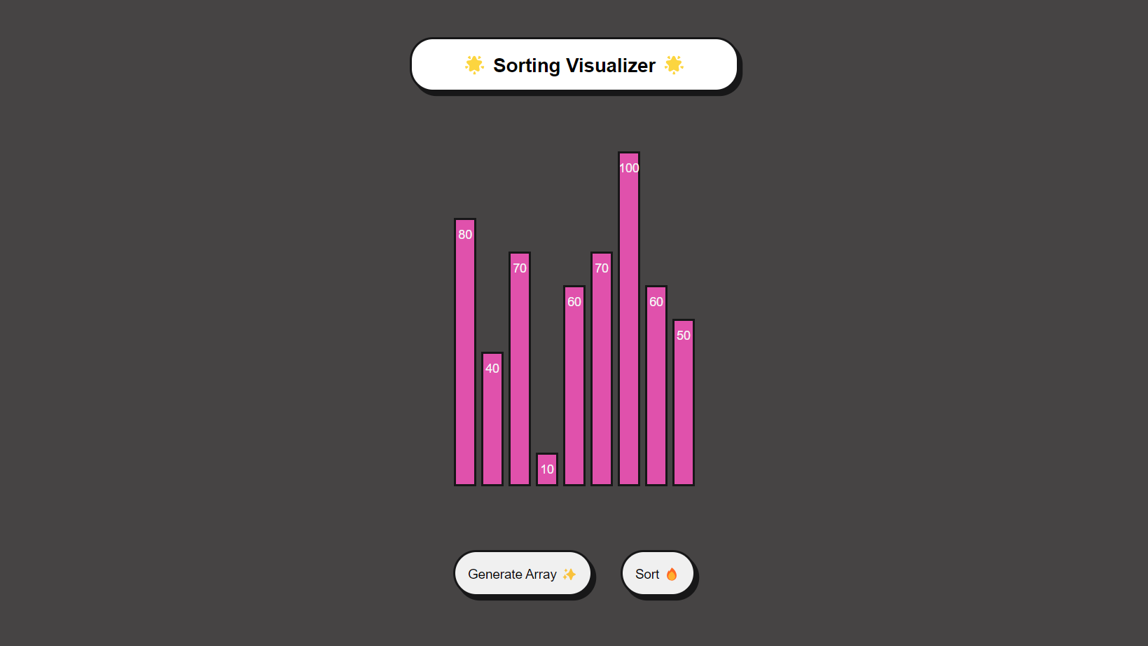 Sorting visualizer
