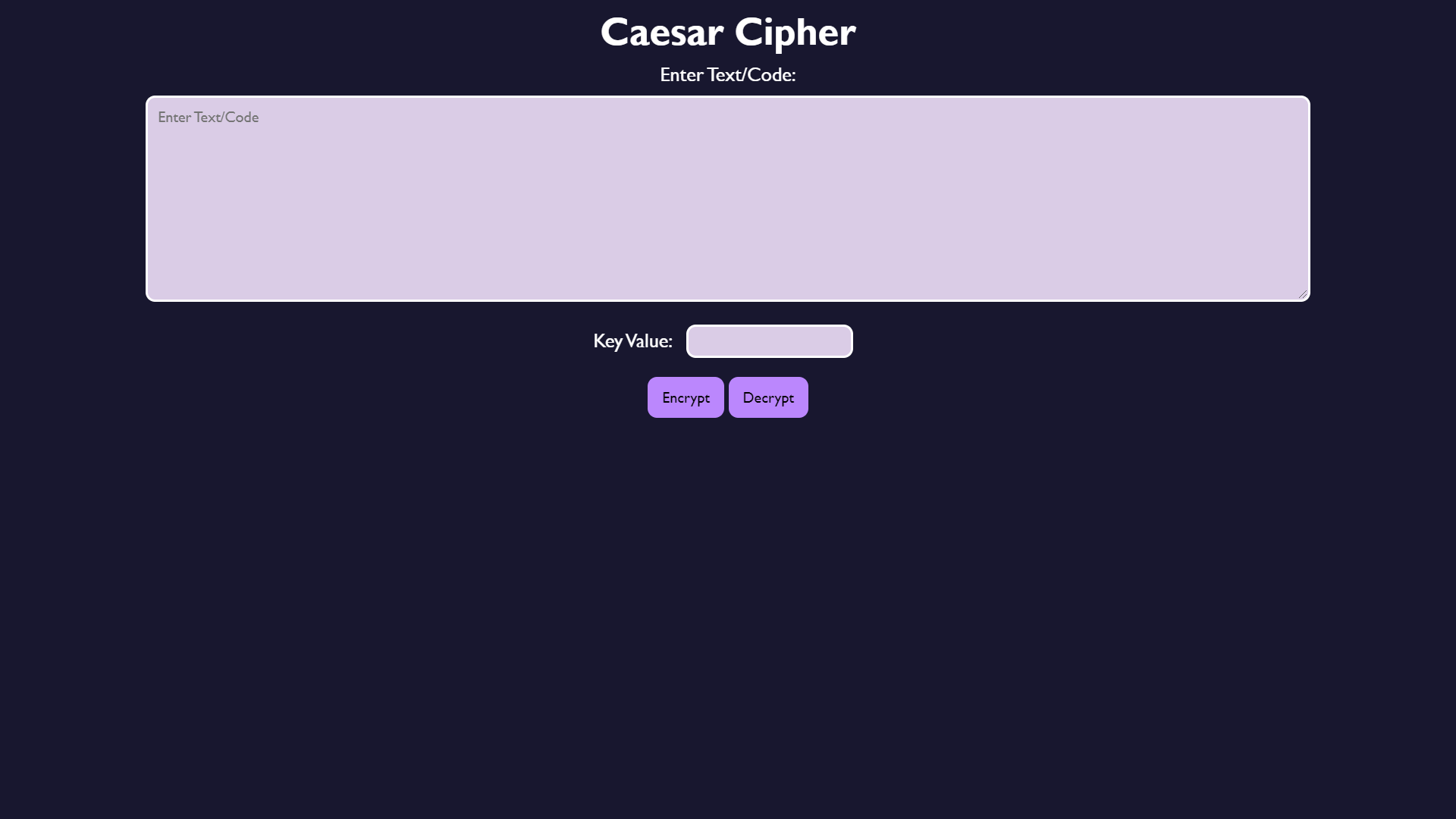 Caesar Cipher
